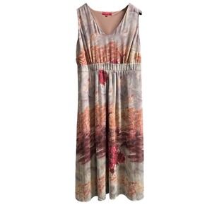 Together Dress Womens 20 Floral Landscape Floral Layered Chiffon Maxi Event Gala